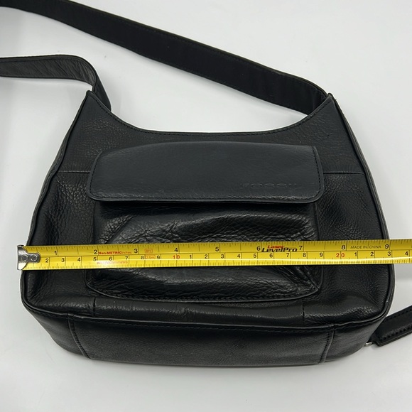 Vintage Y2K Fossil Black Leather Shoulder Handbag - Picture 13 of 16